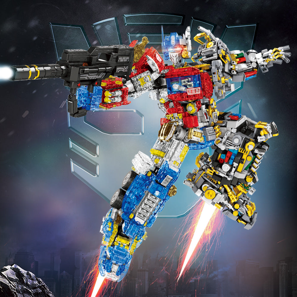 Mesiondy Classic Blue Mecha Robot – Kit de Construction de 3226 Pièces, Grande Figurine Articulée de 35 cm