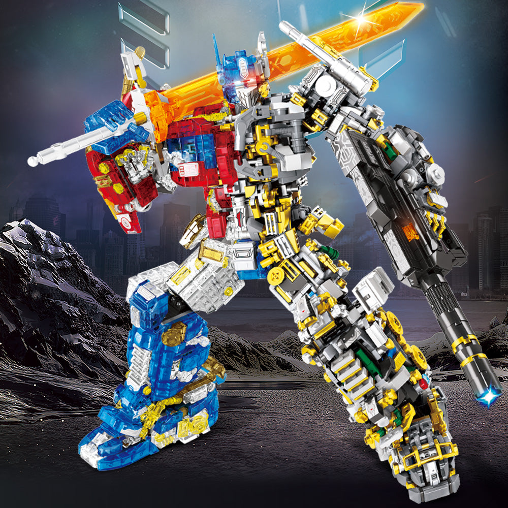 Mesiondy Classic Blue Mecha Robot – Kit de Construction de 3226 Pièces, Grande Figurine Articulée de 35 cm