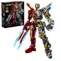 Mesiondy 2002PCS Crimson Mecha Warrior - 15-Inch Large Scale Half-Mechanical Armor Robot - Premium Tech Hero Collectible
