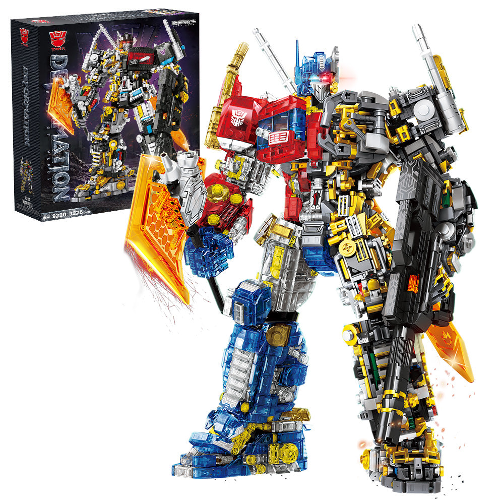 Mesiondy Classic Blue Mecha Robot – Kit de Construction de 3226 Pièces, Grande Figurine Articulée de 35 cm