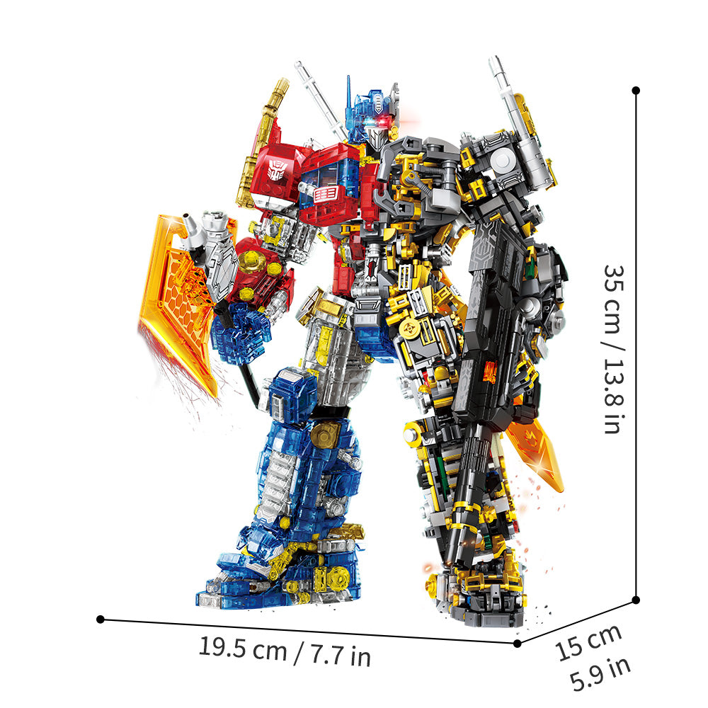 Mesiondy Classic Blue Mecha Robot – Kit de Construction de 3226 Pièces, Grande Figurine Articulée de 35 cm
