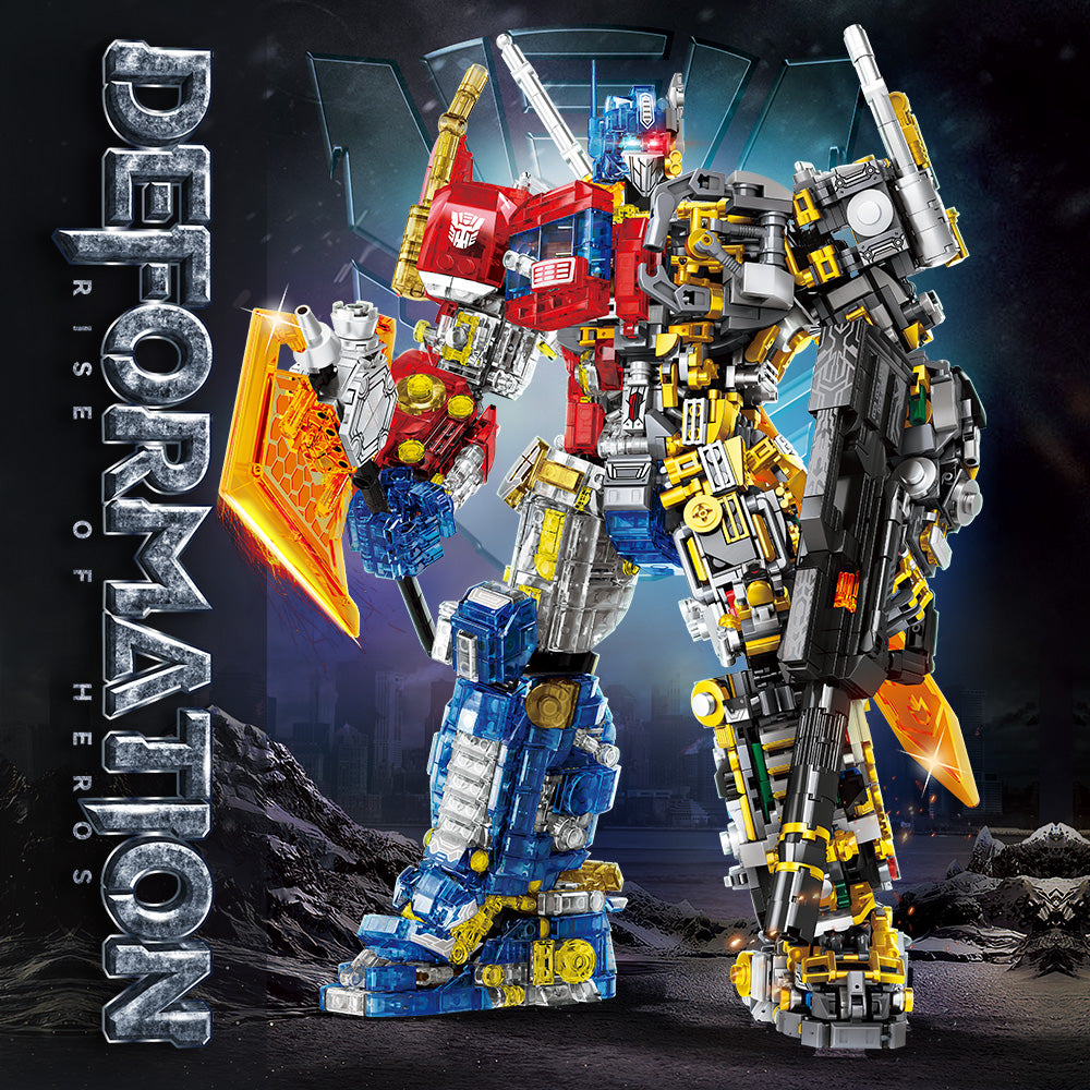 Mesiondy Classic Blue Mecha Robot – Kit de Construction de 3226 Pièces, Grande Figurine Articulée de 35 cm