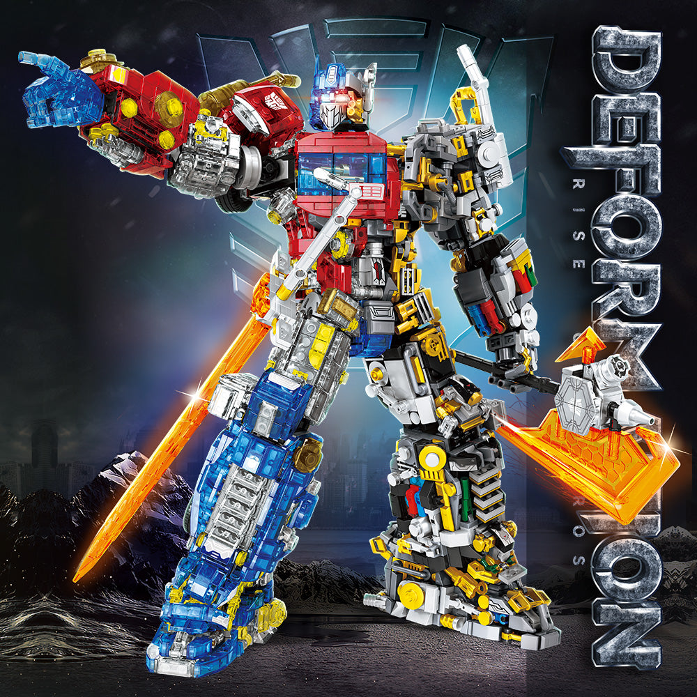 Mesiondy Classic Blue Mecha Robot – Kit de Construction de 3226 Pièces, Grande Figurine Articulée de 35 cm