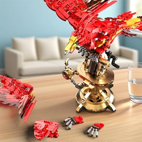 Mesiondy Phoenix Fire Building Set - 938 PCS Magic Bird Model
