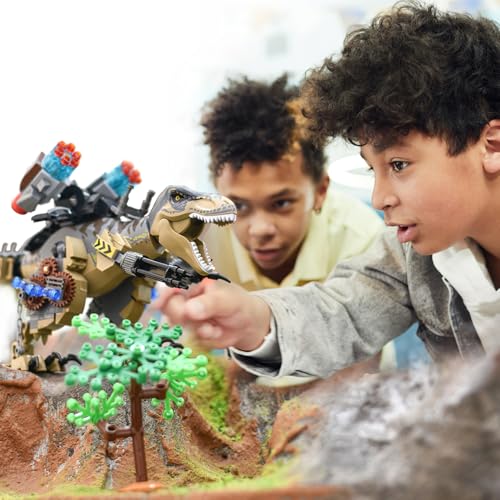 Mesiondy Jurassic Tyrannosaurus Rex Mutations-Bausteine-Set (725 Teile), Dinosaurier-Spielzeug, unendliches MINT-Kreativitäts-Starter-Kit