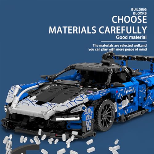 Mesiondy 1404 Pcs Hypercar Engineering Kit | Mechanical Supercar Model with V12 Engine Linkage | Adult Building Challenge & STEM Display Set