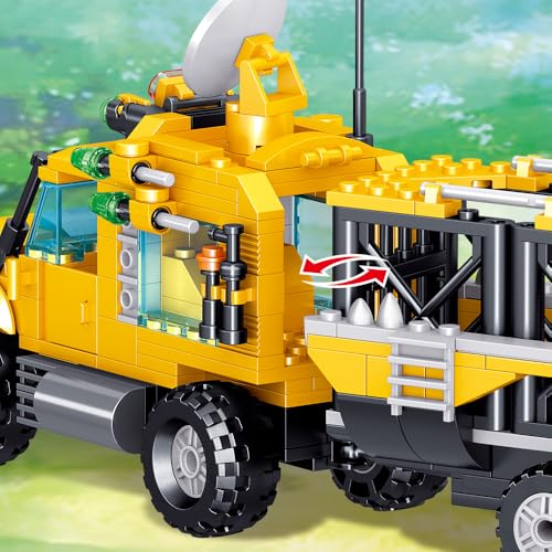 Mesiondy Jurassic Dinosaurier Bausteine Set (546 Teile) | Prähistorisches MINT-Abenteuer-Set