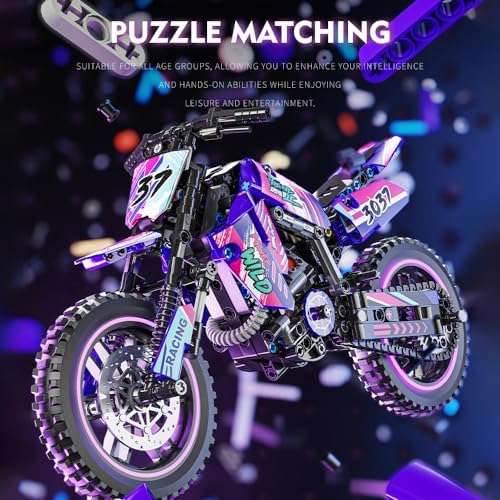 Mesiondy Motorcycle Building Block Set - 476 PCS Collectible Model