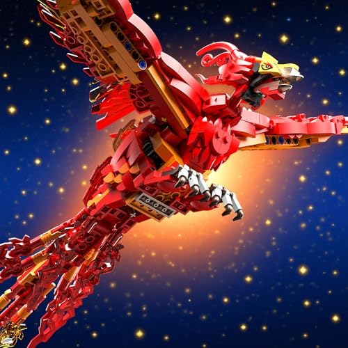 Mesiondy Phoenix Fire Building Set - 938 PCS Magic Bird Model