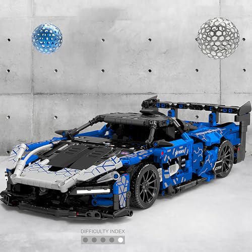 Mesiondy 1404 Pcs Hypercar Engineering Kit | Mechanical Supercar Model with V12 Engine Linkage | Adult Building Challenge & STEM Display Set