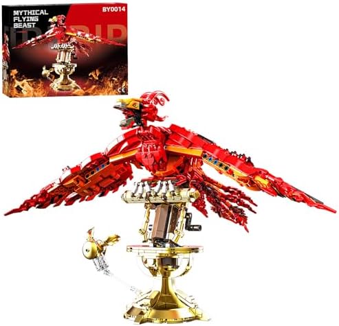 Mesiondy Phoenix Fire Building Set - 938 PCS Magic Bird Model