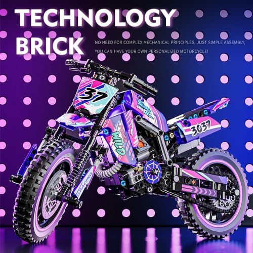 Mesiondy Motorcycle Building Block Set - 476 PCS Collectible Model
