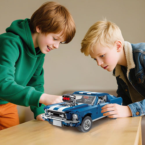 Mesiondy 1:10 MOC Sports GTRS Car Building Blocks Set (Blue) - 1680 Pcs