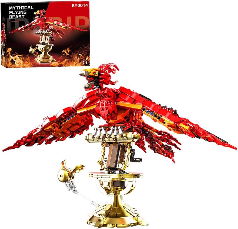 Mesiondy Phoenix Fire Building Set - 938 PCS Magic Bird Model