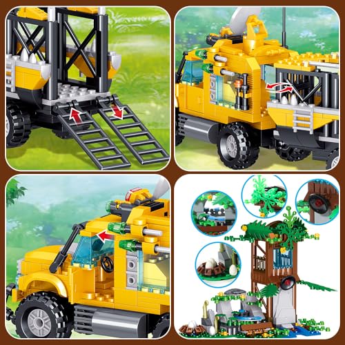 Mesiondy Jurassic Dinosaurs Building Blocks Set (546 Pcs) | Prehistoric STEM Adventure Kit