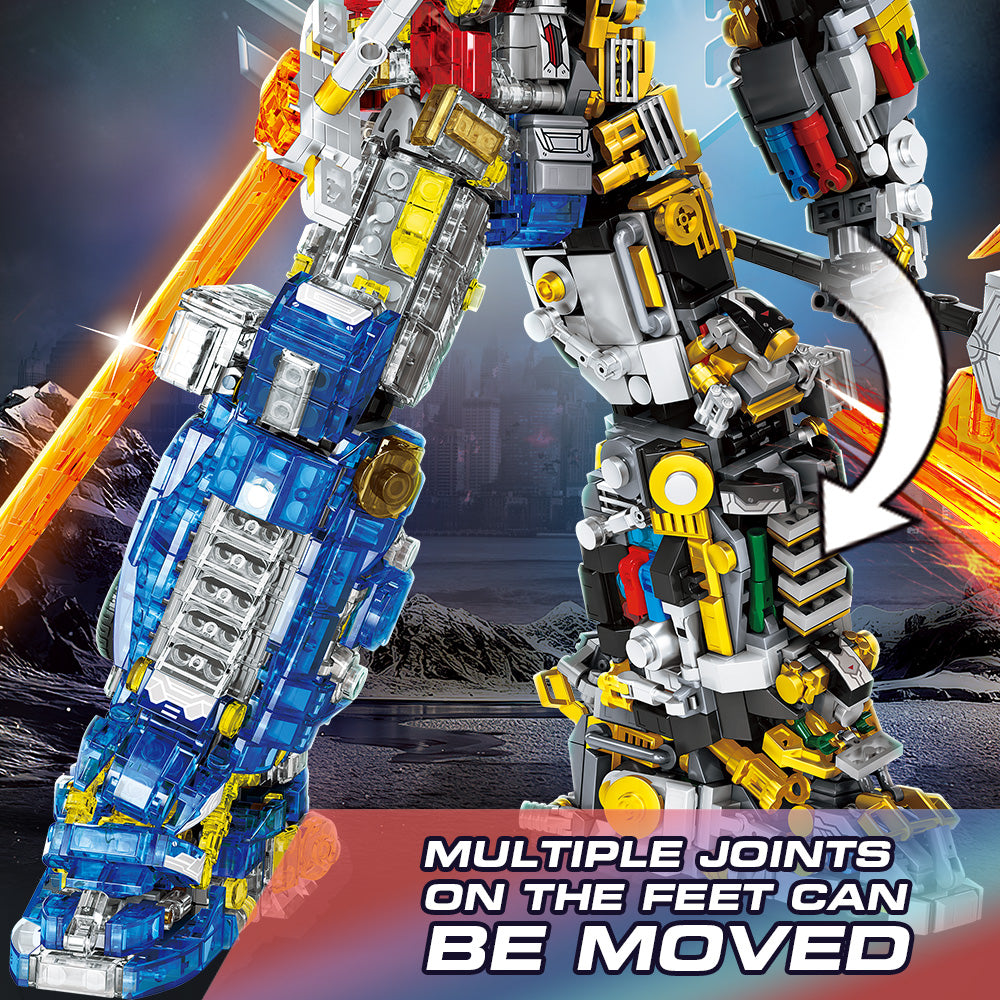 Mesiondy Classic Blue Mecha Robot – Kit de Construction de 3226 Pièces, Grande Figurine Articulée de 35 cm