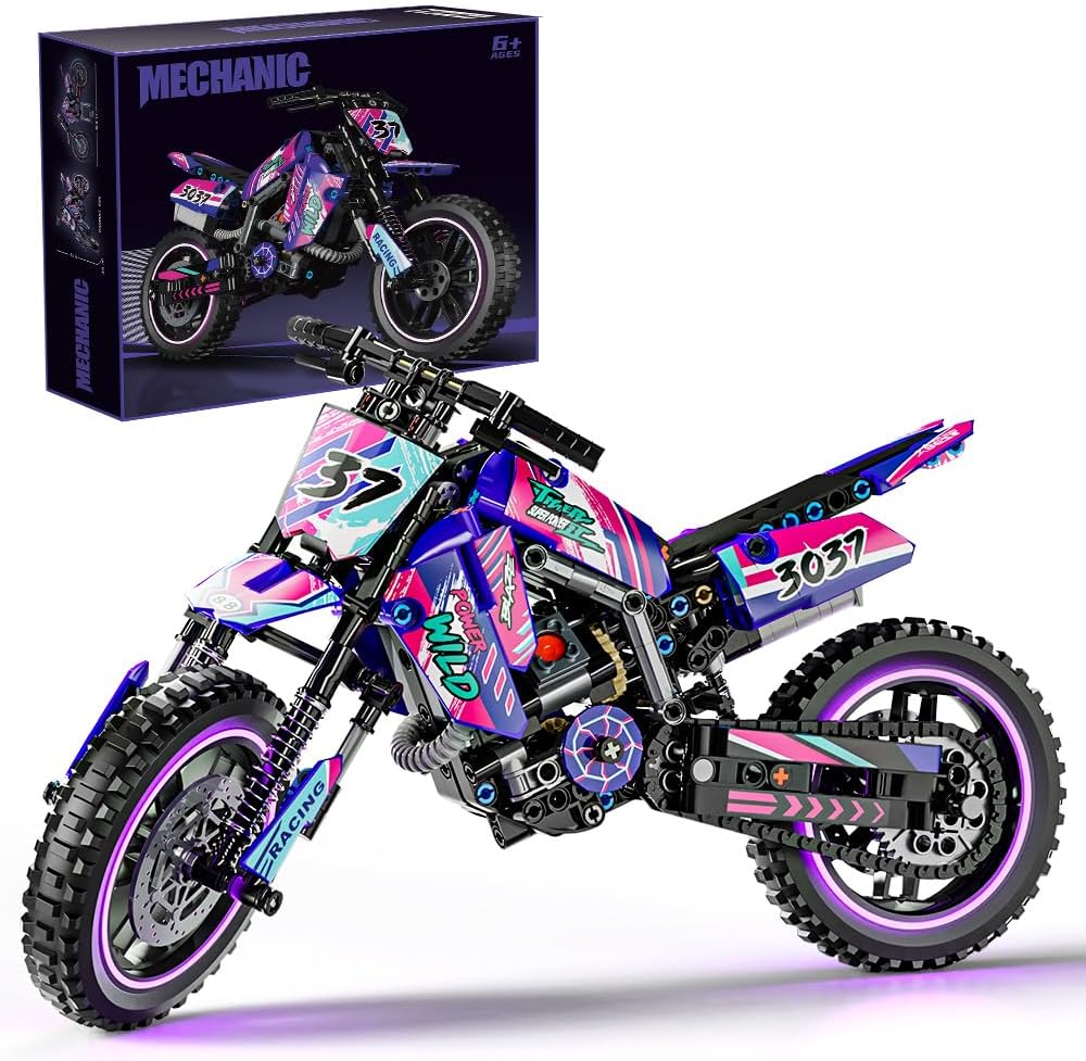 Mesiondy Motorcycle Building Block Set - 476 PCS Collectible Model